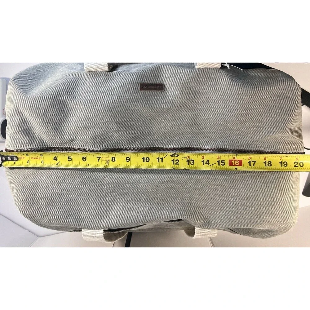 Cutter & Buck Large Gray Canvas Duffel Travel Weekender Bag New With Tags